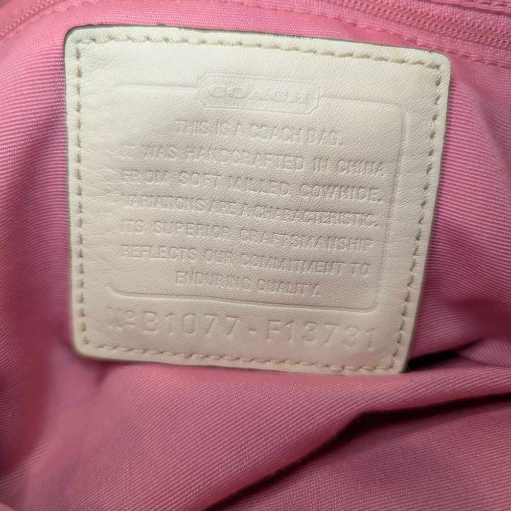 Coach Cream Leather Hobo EUC - Picture 11 of 14